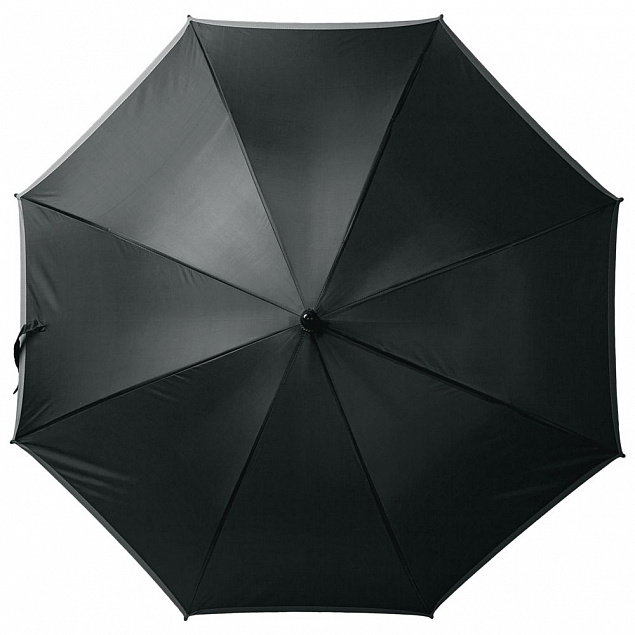 Зонт-трость Unit Reflect, черный с логотипом в Белгороде заказать по выгодной цене в кибермаркете AvroraStore