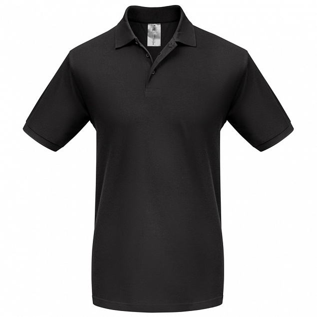 Рубашка поло Heavymill черная с логотипом в Белгороде заказать по выгодной цене в кибермаркете AvroraStore