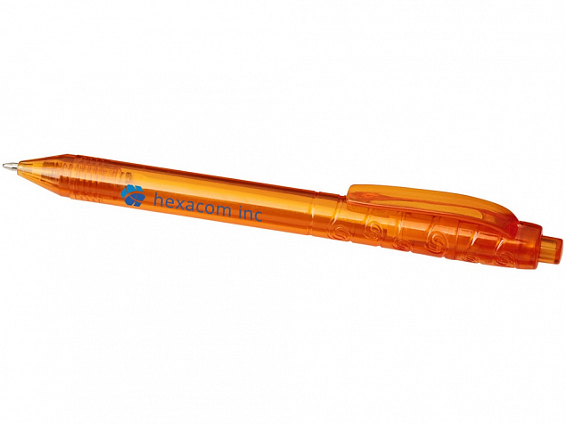 Ручка шариковая Vancouver, оранжевый прозрачный с логотипом в Белгороде заказать по выгодной цене в кибермаркете AvroraStore