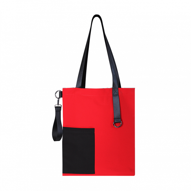 Шоппер Superbag Color (красный с чёрным) с логотипом в Белгороде заказать по выгодной цене в кибермаркете AvroraStore