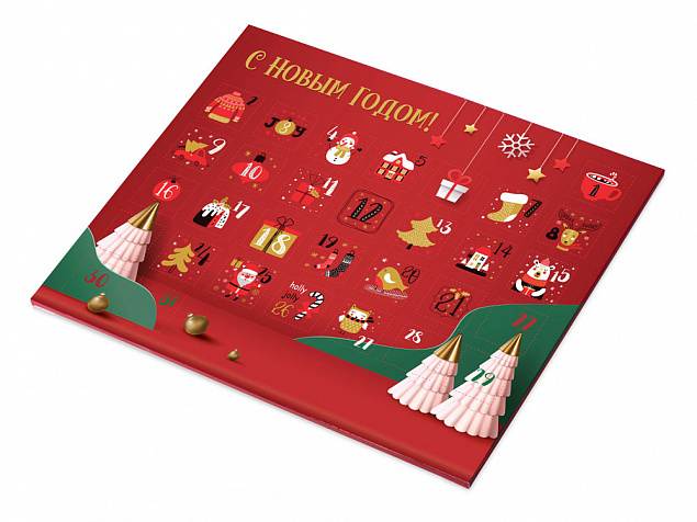 Шоколадный адвент-календарь «Festive» с логотипом в Белгороде заказать по выгодной цене в кибермаркете AvroraStore