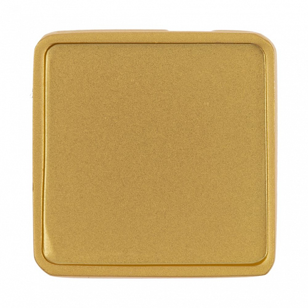 Квадратный шильдик на резинку Epoxi, матовый золотистый с логотипом в Белгороде заказать по выгодной цене в кибермаркете AvroraStore