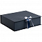 Коробка на лентах Tie Up, синяя с логотипом в Белгороде заказать по выгодной цене в кибермаркете AvroraStore