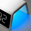 Настольные часы с беспроводной зарядкой 15W, Flame, белый цвет с логотипом в Белгороде заказать по выгодной цене в кибермаркете AvroraStore