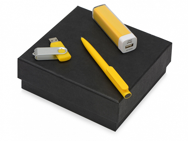 Подарочный набор On-the-go с флешкой, ручкой и зарядным устройством с логотипом в Белгороде заказать по выгодной цене в кибермаркете AvroraStore