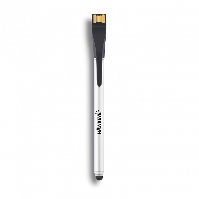 Ручка-стилус Point | 01 с флешкой на 4 ГБ, черный с логотипом в Белгороде заказать по выгодной цене в кибермаркете AvroraStore