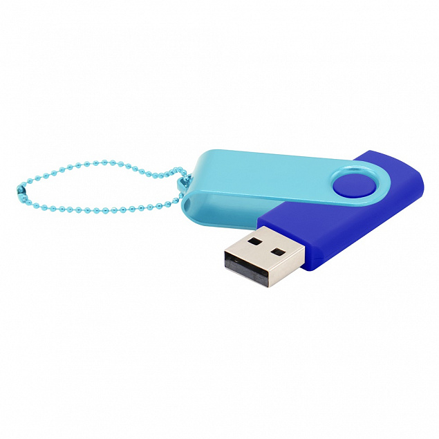 Флешка Designer To Go 2.0 USB 16Gb, синий/бирюзовый с логотипом в Белгороде заказать по выгодной цене в кибермаркете AvroraStore