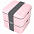Ланчбокс MB Square, розовый с логотипом в Белгороде заказать по выгодной цене в кибермаркете AvroraStore