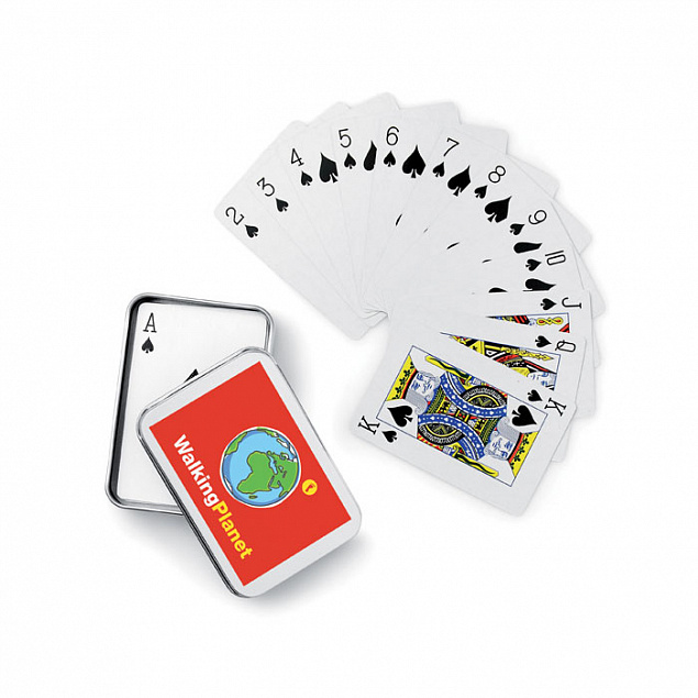 Игральные карты в коробочке с логотипом в Белгороде заказать по выгодной цене в кибермаркете AvroraStore