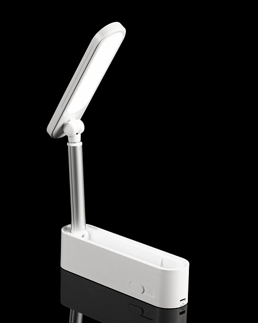 Переносная складная лампа moveLight, белая с логотипом в Белгороде заказать по выгодной цене в кибермаркете AvroraStore