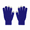 Перчатки женские для работы с сенсорными экранами, синие# с логотипом в Белгороде заказать по выгодной цене в кибермаркете AvroraStore