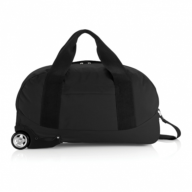 Дорожная сумка на колесах Basic, черный с логотипом в Белгороде заказать по выгодной цене в кибермаркете AvroraStore