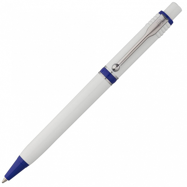 Ручка шариковая Raja, белая с логотипом в Белгороде заказать по выгодной цене в кибермаркете AvroraStore