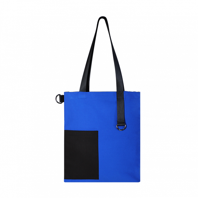 Шоппер Superbag Color (синий с чёрным) с логотипом в Белгороде заказать по выгодной цене в кибермаркете AvroraStore