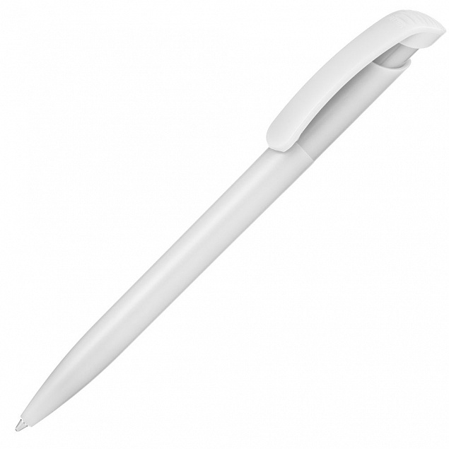 Ручка шариковая Clear Solid, белая с логотипом в Белгороде заказать по выгодной цене в кибермаркете AvroraStore