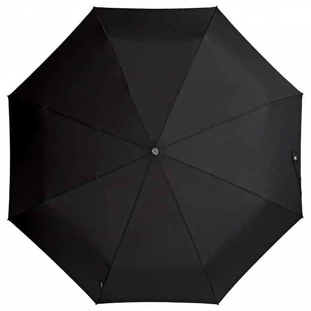 Складной зонт Gran Turismo, черный с логотипом в Белгороде заказать по выгодной цене в кибермаркете AvroraStore