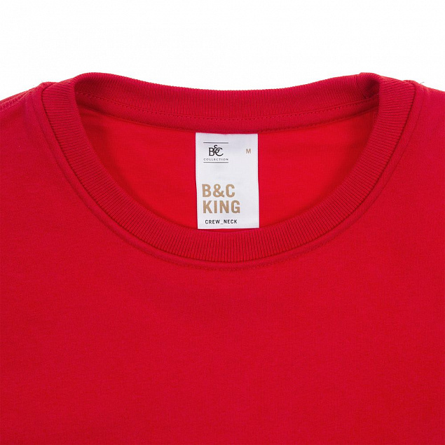 Свитшот унисекс King, красный с логотипом в Белгороде заказать по выгодной цене в кибермаркете AvroraStore