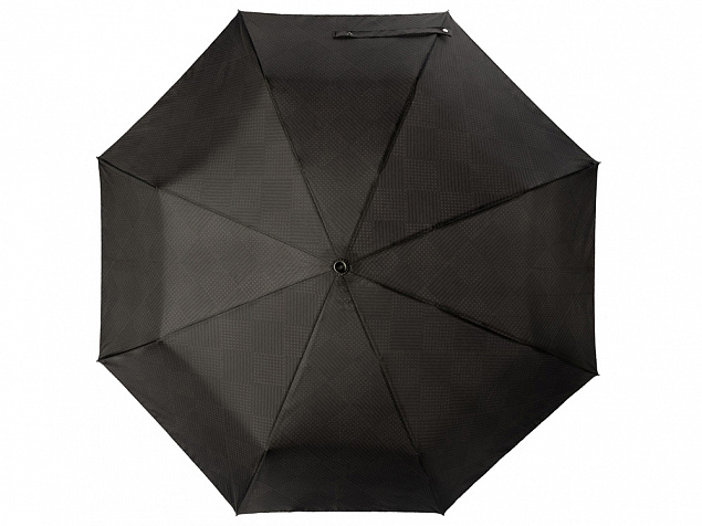 Складной зонт Horton Black с логотипом в Белгороде заказать по выгодной цене в кибермаркете AvroraStore