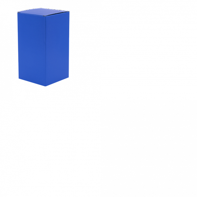 Коробка глянцевая для термокружки Surprise, синяя с логотипом в Белгороде заказать по выгодной цене в кибермаркете AvroraStore