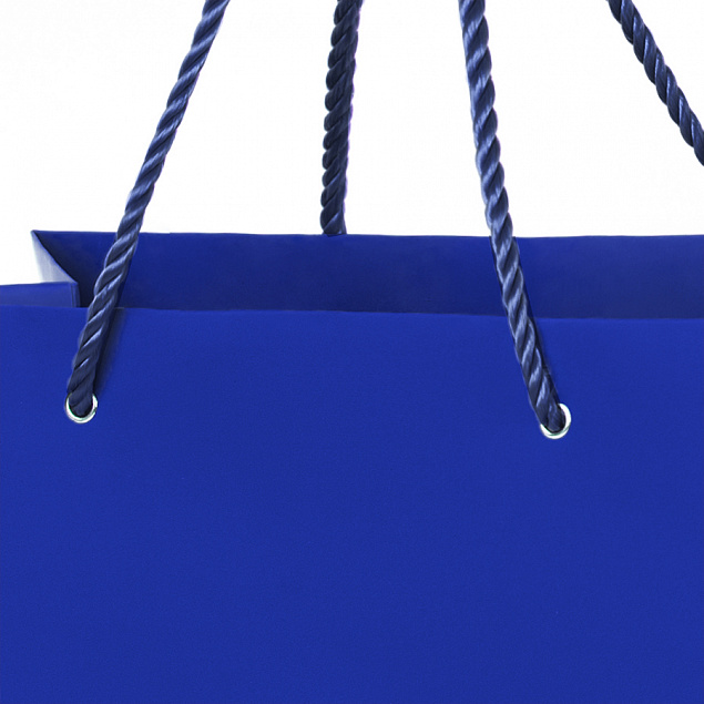 Пакет подарочный BIG GLAM 32х12х43 см, синий с логотипом в Белгороде заказать по выгодной цене в кибермаркете AvroraStore