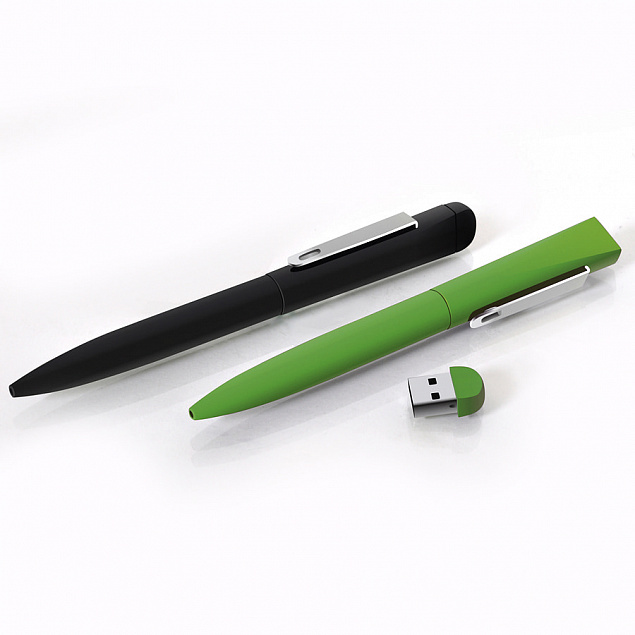 IQ, ручка с флешкой, 8 GB, металл, soft-touch с логотипом в Белгороде заказать по выгодной цене в кибермаркете AvroraStore