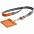 Чехол для карточки с лентой и ретрактором Devon, оранжевый с логотипом в Белгороде заказать по выгодной цене в кибермаркете AvroraStore