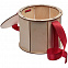 Коробка круглая Drummer, круглая, с красной лентой с логотипом в Белгороде заказать по выгодной цене в кибермаркете AvroraStore