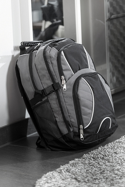 Рюкзак HYPE, черный, серый с логотипом в Белгороде заказать по выгодной цене в кибермаркете AvroraStore