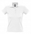 Рубашка поло женская PEOPLE 210, белая с логотипом в Белгороде заказать по выгодной цене в кибермаркете AvroraStore