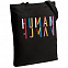 Холщовая сумка Human, черная с логотипом в Белгороде заказать по выгодной цене в кибермаркете AvroraStore