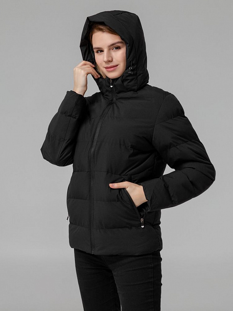 Куртка с подогревом Thermalli Everest, черная с логотипом в Белгороде заказать по выгодной цене в кибермаркете AvroraStore