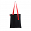 Шопер Superbag black (чёрный с красным) с логотипом в Белгороде заказать по выгодной цене в кибермаркете AvroraStore