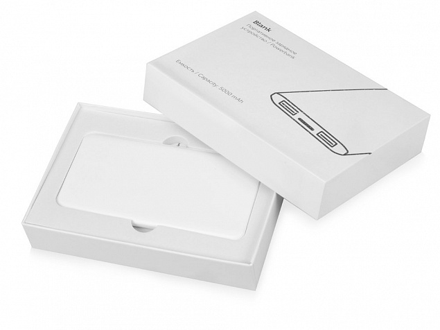 Портативное зарядное устройство «Blank» с USB Type-C, 5000 mAh с логотипом в Белгороде заказать по выгодной цене в кибермаркете AvroraStore
