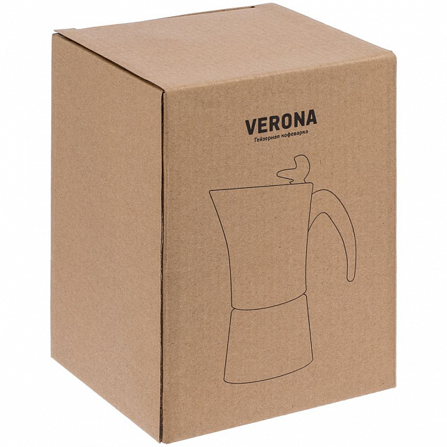 Гейзерная кофеварка Verona с логотипом в Белгороде заказать по выгодной цене в кибермаркете AvroraStore