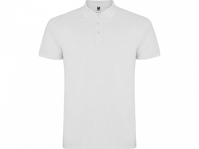 Рубашка поло Star мужская, белый с логотипом в Белгороде заказать по выгодной цене в кибермаркете AvroraStore