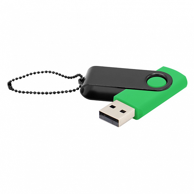 Флешка Designer To Go 2.0 USB 16Gb, зеленый/черный с логотипом в Белгороде заказать по выгодной цене в кибермаркете AvroraStore