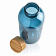 Бутылка для воды из rPET (стандарт GRS) с крышкой из бамбука FSC® с логотипом в Белгороде заказать по выгодной цене в кибермаркете AvroraStore