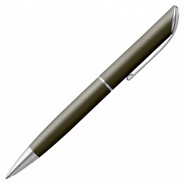 Ручка шариковая Glide, темно-серая с логотипом в Белгороде заказать по выгодной цене в кибермаркете AvroraStore