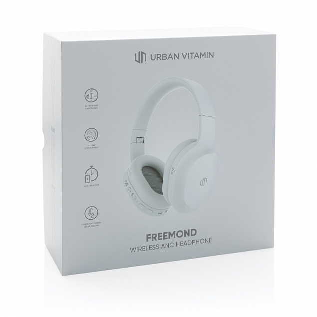 Беспроводные наушники Urban Vitamin Freemond с активным шумоподавлением ANC с логотипом в Белгороде заказать по выгодной цене в кибермаркете AvroraStore