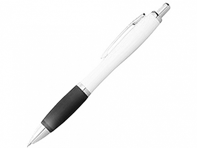 Ручка шариковая Nash, белый/черный, черные чернила с логотипом в Белгороде заказать по выгодной цене в кибермаркете AvroraStore