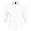 Рубашка женская с рукавом 3/4 EFFECT 140, белая с логотипом в Белгороде заказать по выгодной цене в кибермаркете AvroraStore