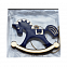 Ёлочная игрушка Лошадка (синий) с логотипом в Белгороде заказать по выгодной цене в кибермаркете AvroraStore