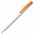 Ручка шариковая Pin, белая с оранжевым с логотипом в Белгороде заказать по выгодной цене в кибермаркете AvroraStore