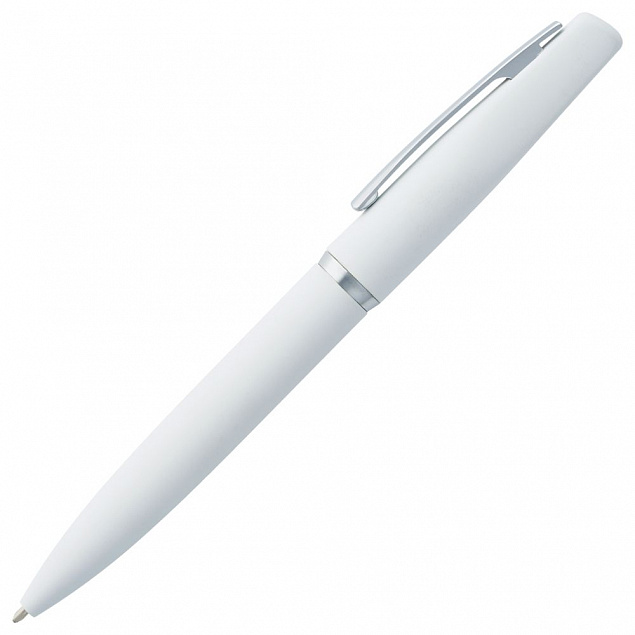 Ручка шариковая Bolt Soft Touch, белая с логотипом в Белгороде заказать по выгодной цене в кибермаркете AvroraStore