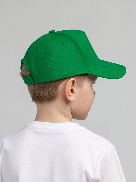 Бейсболка детская Standard Kids, зеленая с логотипом в Белгороде заказать по выгодной цене в кибермаркете AvroraStore