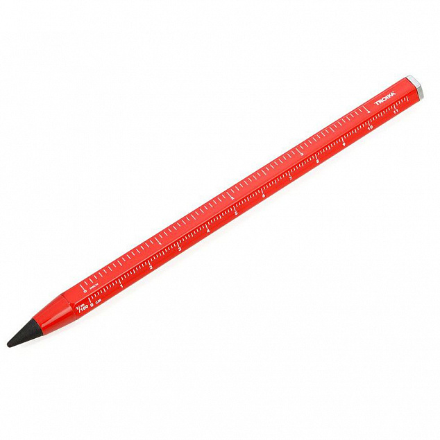 Вечный карандаш Construction Endless, красный с логотипом в Белгороде заказать по выгодной цене в кибермаркете AvroraStore