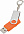 Флешка Twist, оранжевая, 16 Гб с логотипом в Белгороде заказать по выгодной цене в кибермаркете AvroraStore