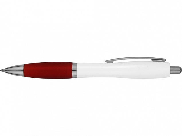 Ручка шариковая Nash, белый/красный, черные чернила с логотипом в Белгороде заказать по выгодной цене в кибермаркете AvroraStore