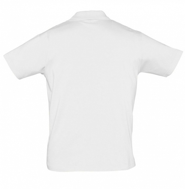 Рубашка поло мужская Prescott Men 170, белая с логотипом в Белгороде заказать по выгодной цене в кибермаркете AvroraStore