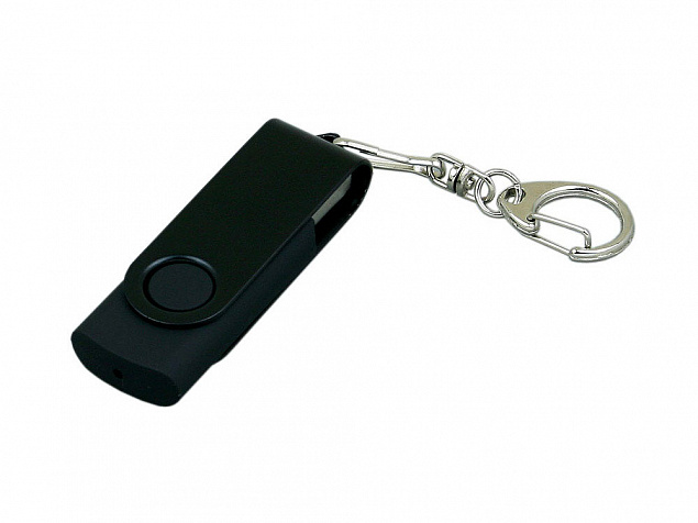 USB 2.0- флешка промо на 4 Гб с поворотным механизмом и однотонным металлическим клипом с логотипом в Белгороде заказать по выгодной цене в кибермаркете AvroraStore